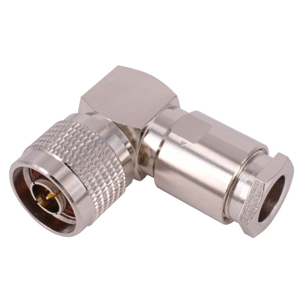 N Male Right Angle Plug Clamp Connector For RG8, LMR400, RG213, RG214, RFC400